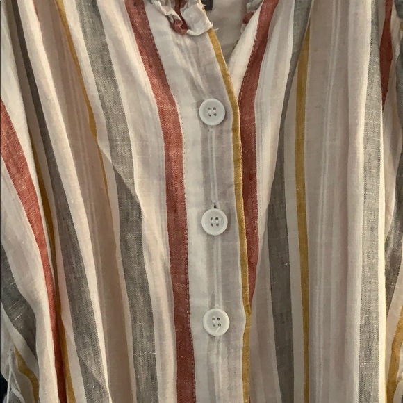 Vince Camuto Womens Linen Striped Maxi Dress - Picture 5 of 6